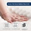 Foldable Mattress, Honeycomb Fabric, Ergonomic, Breathable And Durable, Compression Packaging, Multi-Purpose Mat, Hardness H3, 23D Sponge, White,