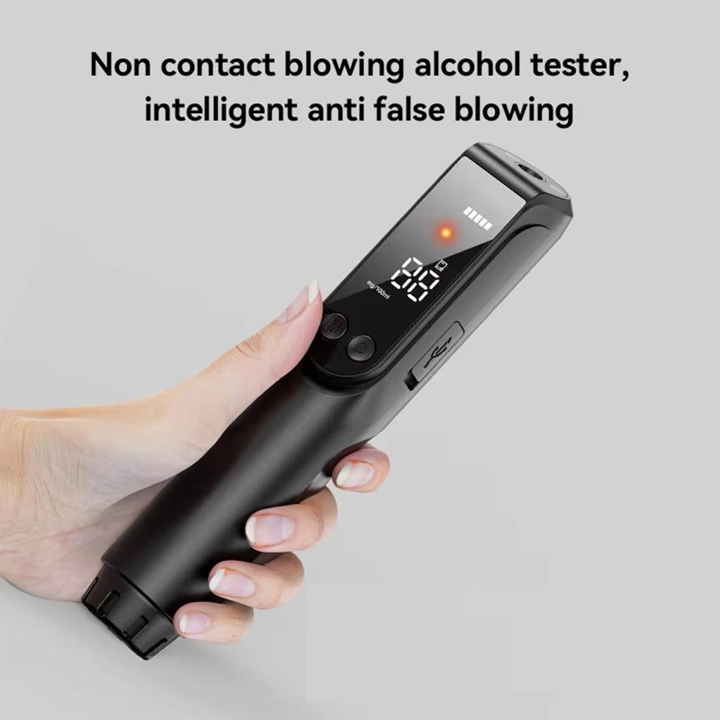 Professional Alcohols Meter Portable Quick Response Alcohols Tester with Voice Broadcast Indicator Digital Breathalyzer