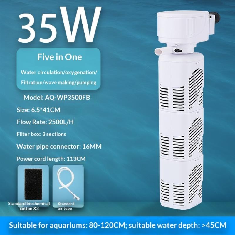 5 In 1 Fish Tank Filter with Oxygen Pump 360 Degree Purifier for Enhanced Water Clarity In Aquariums