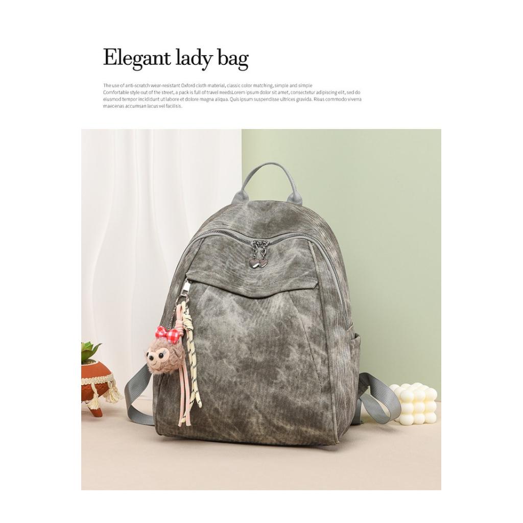 Backpack Women PU Vintage Lightweight Large Capacity Multi Compartment Commuting Travel Daily