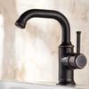 Antique Brass Bathroom Faucet - Single Handle Vintage Basin Mixer, Hot/Cold Torneiras 58800