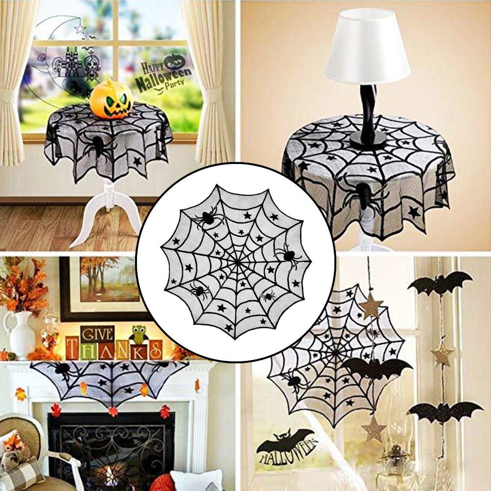 Halloween Creepy Lace Table Cloth Cover Window Door Net Party Dress Decoration