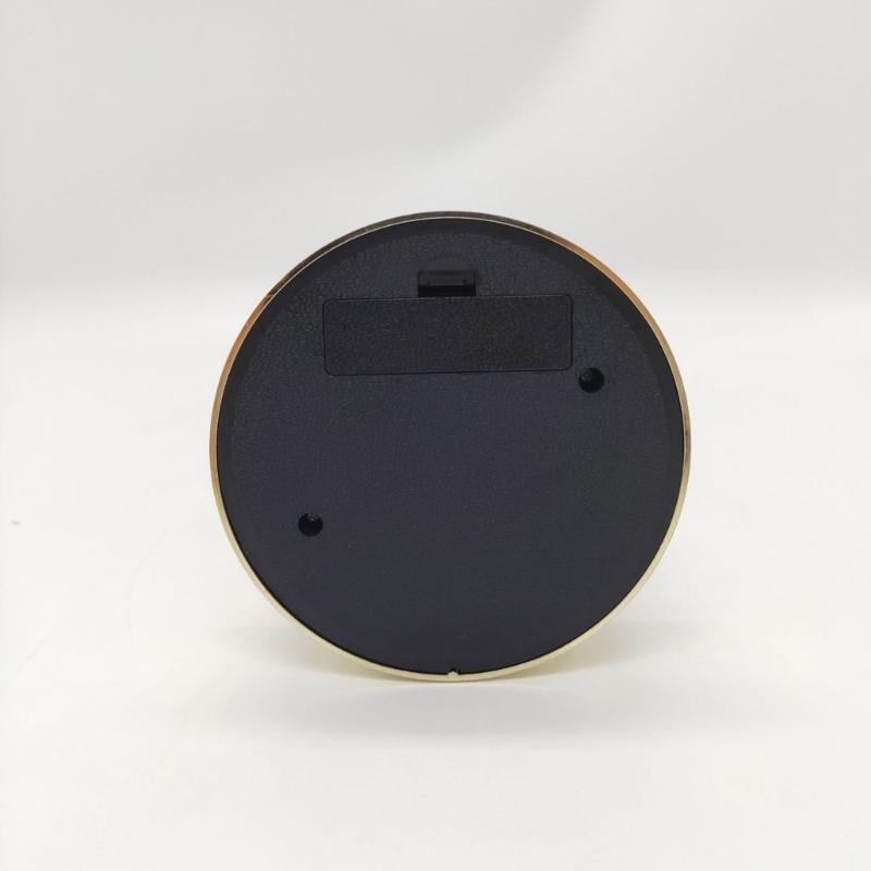 Europäische Retro-Tischuhr Antike Runde Leise Wecker Schreibtischuhr mit Klarer Uhrenabdeckung für Schlafzimmer Wohnzimmer Dekorationen