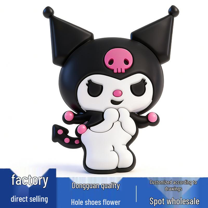 Kuromi Series Cute Flower PVC Shoe Charms for Crocs