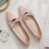 Pointed Bow Single Shoes Spring and Summer New Women's Shallow Mouth Gentle Temperament Doudou Shoes