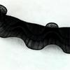 1 Yard Vintage 3-layer Gathered Lace Edge Trim Elastic Pleated Ruffle Ribbon DIY Sewing Craft