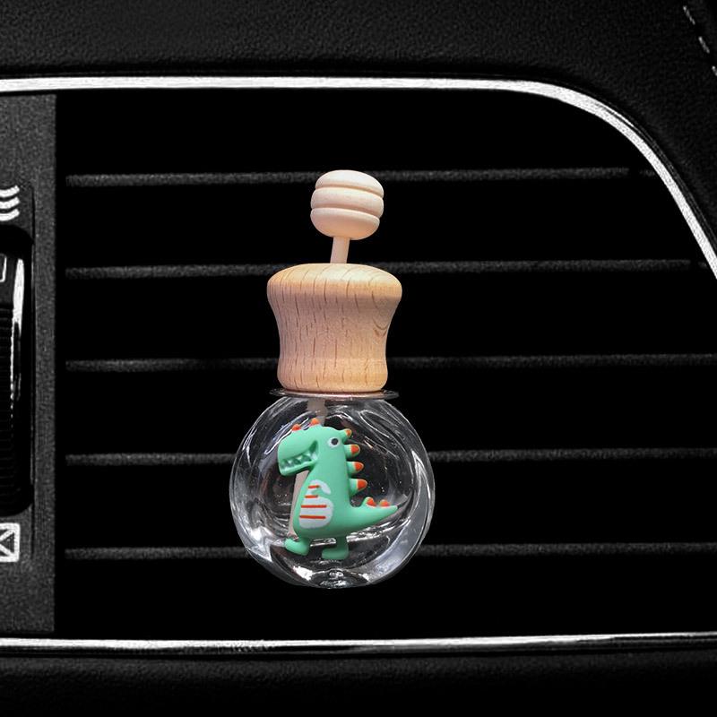 Cartoon Car Air Vent Perfume Bottle Clip - Cute Glass Interior Decoration Freshener