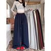 Einfarbige Freizeithose im Lazy Style für Frühling und Herbst, hoch taillierte Hose mit geradem Bein und weitem Bein, lange Hose für Damen