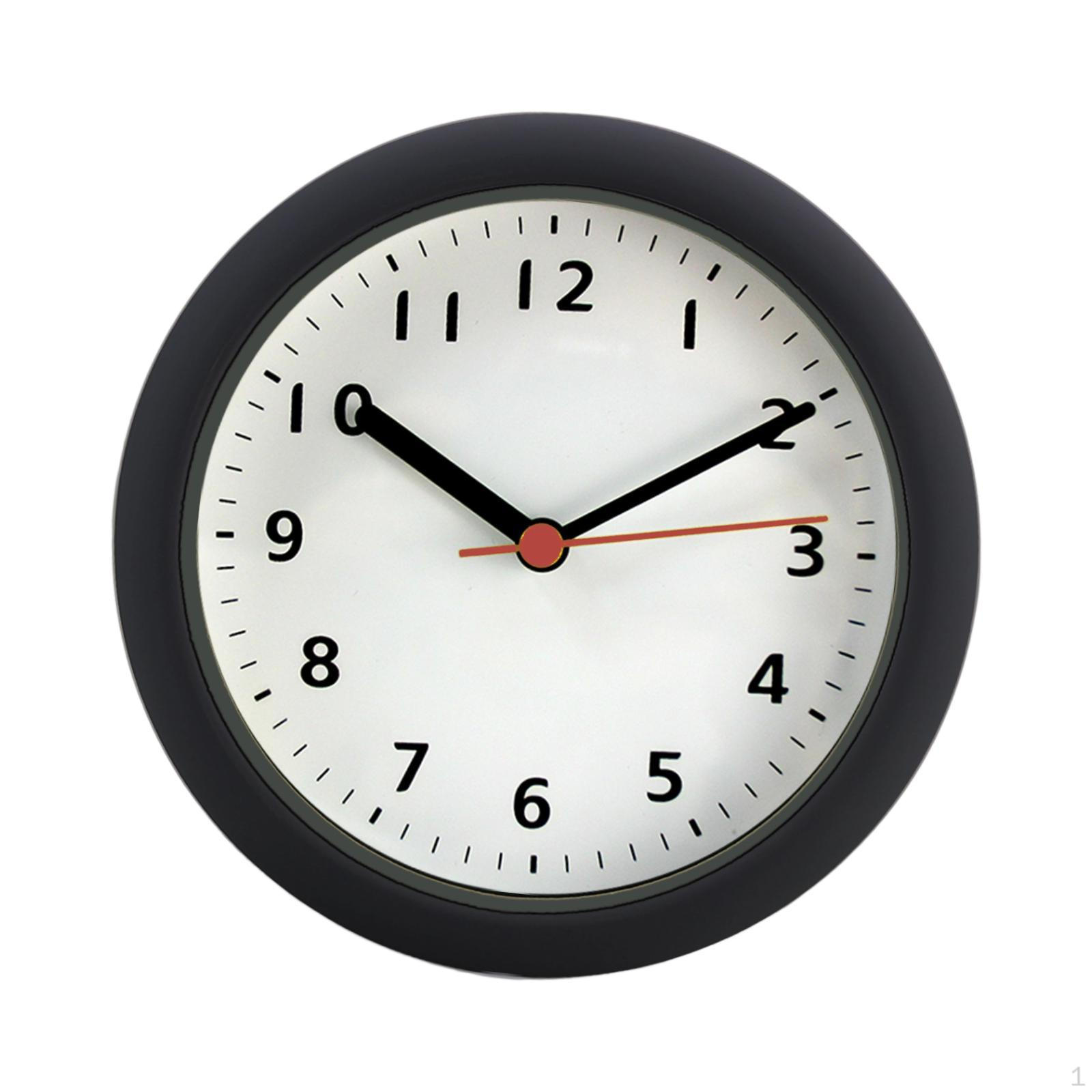 

15.2 Cm Round Waterproof Modern Simple Creative Decorative Silent Non-Ticking Wall Clock for Black White