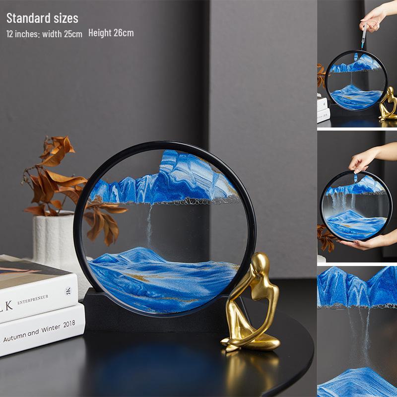 Eleganckie ozdoby z ruchomym piaskiem do dekoracji domu i biura