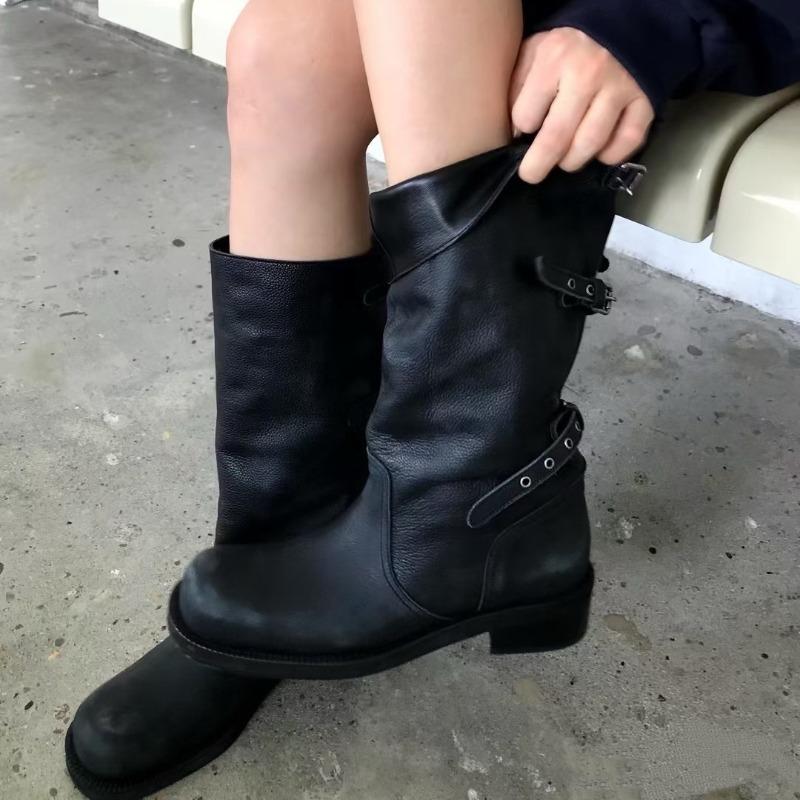 Buttoned Boots, Mid-calf Boots, Women's Shoes