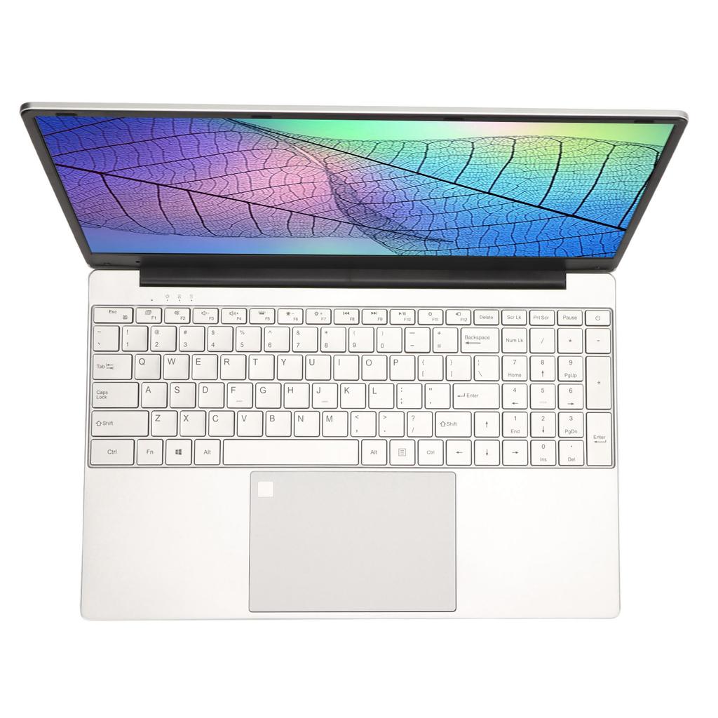 15.6in Laptop 16GB RAM for Intel N5095 CPU Portable Silver Laptop with Backlit Keyboard for Windows11