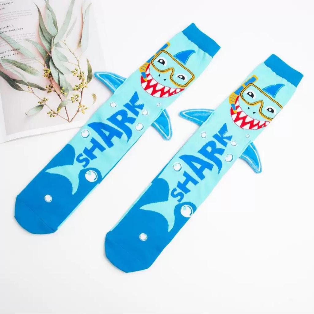 3D Cartoon Girl Knee-High Socks - Free Size for Kids