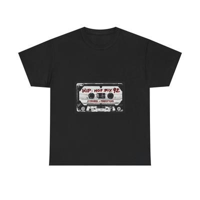 Hip Hop Mix 92 Cassette Tape Tee | Retro 90s Music Graphic Tee
