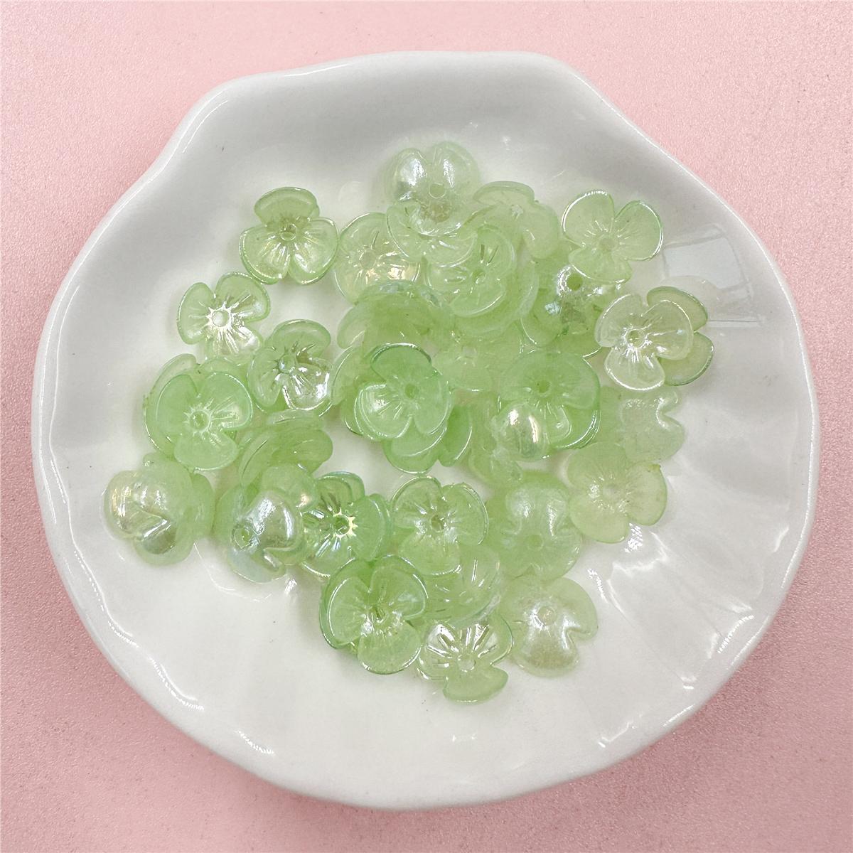 

9,5 мм 100 шт. красочные маленькие цветочные разделители свободные бусины для самостоятельного изготовления браслета ожерелья подвески ювелирные изделия бисер ручной работы материал 100pcs about9.5mm зелёный