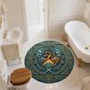 Relief Lion,Round Area Rug,Carpet Rug for Living Room Bedroom Sofa Playroom Decor,Non-slip Floor Mat