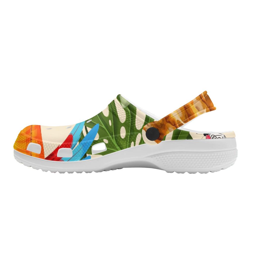 Men Women Cartoon Printed EVA Clogs Flexible Lightweight Slip On Casual Shoes Flexible Soft Sole Summer Sandals Easy Daily Wear