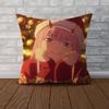 Anime Zero Two Pillow Case For Car Sofa Decorative Home Doublesided Print Plush Square Throw Pillow Cushion Cover