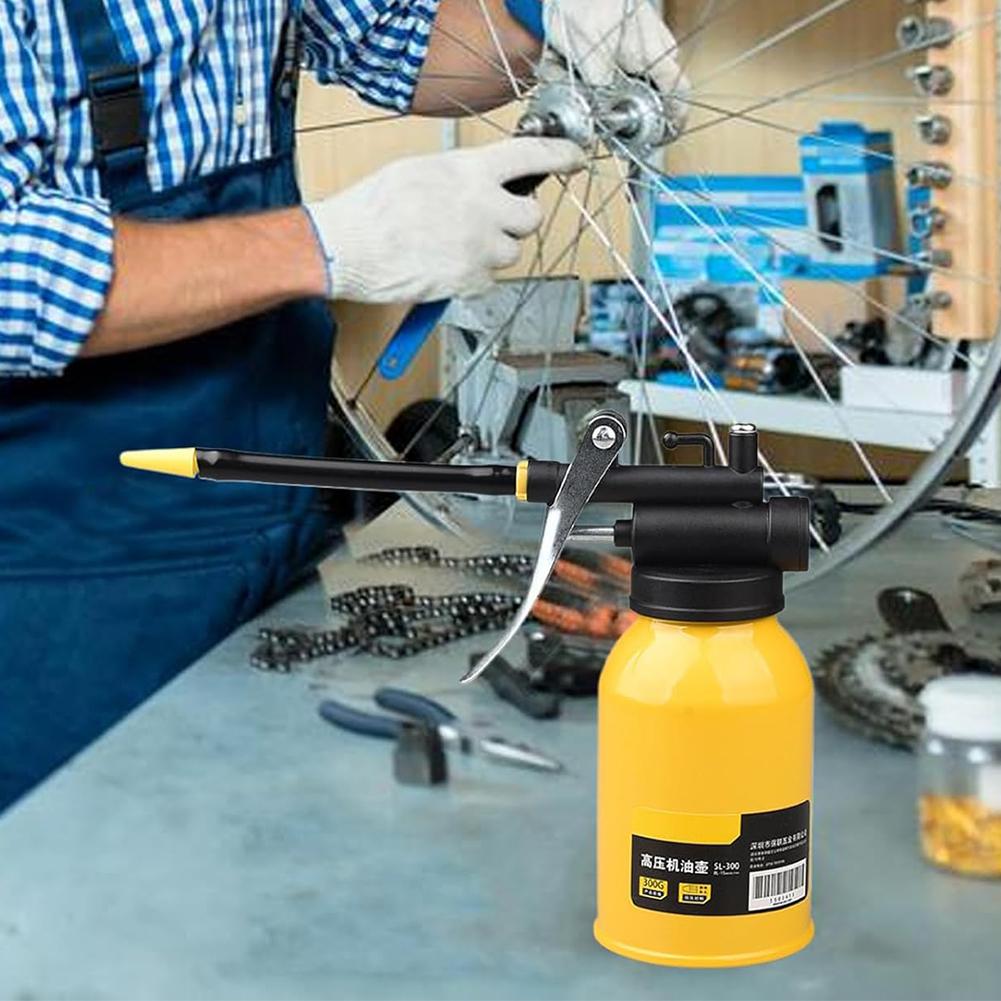 Hochdruck-Motorölkanne Öler Fettpresse Manuelles Spritzgerät Öl-Injektor Flaschen Dosen Pumpe Dose Anmerkung Ölwerkzeug H P1E7