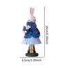 Easter Rabbit Statue Cartoon Resin Sculpture Decorative Easter Craft for Office