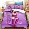 Comfortable Anime Print Duvet Cover Set With Duvet Cover And Pillowcases King Queen Twin Sizes For All Ages