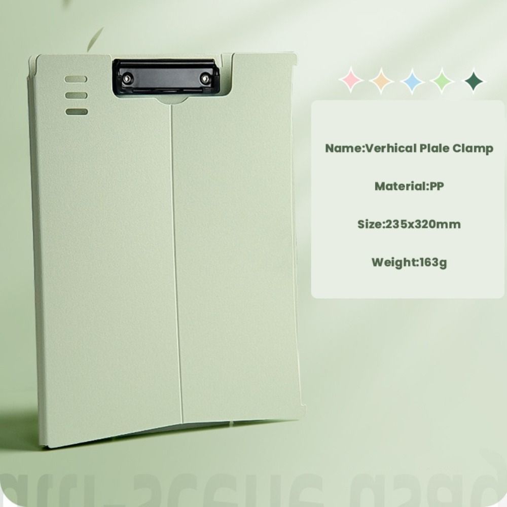 Dual-use Verhical Plate Clamp Multifunction Writing Pad Test Paper Storage Organizer Stationery