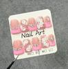 10pcs Handmade Pink French Short Duckbill Press On Nails With Rhinestone Flower Decor Fake Nail Tips Set
