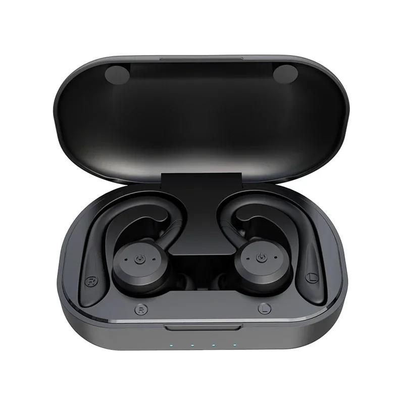 

20 Hours Play Time Swimming Waterproof Bluetooth Earphone Dual Wear Style Sport Wireless Headset TWS IPX7 Earbuds Stereo чорний