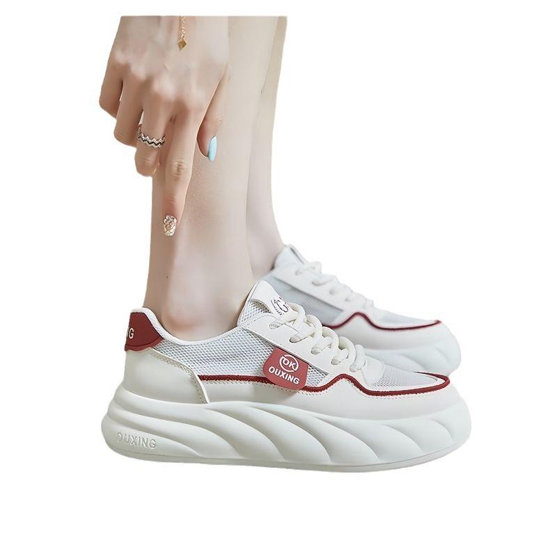 Fashion and Comfortable Board Shoes Women's 2025 Summer New Heightening Breathable Versatile White Shoes Internet Celebrity Student Casual Shoes