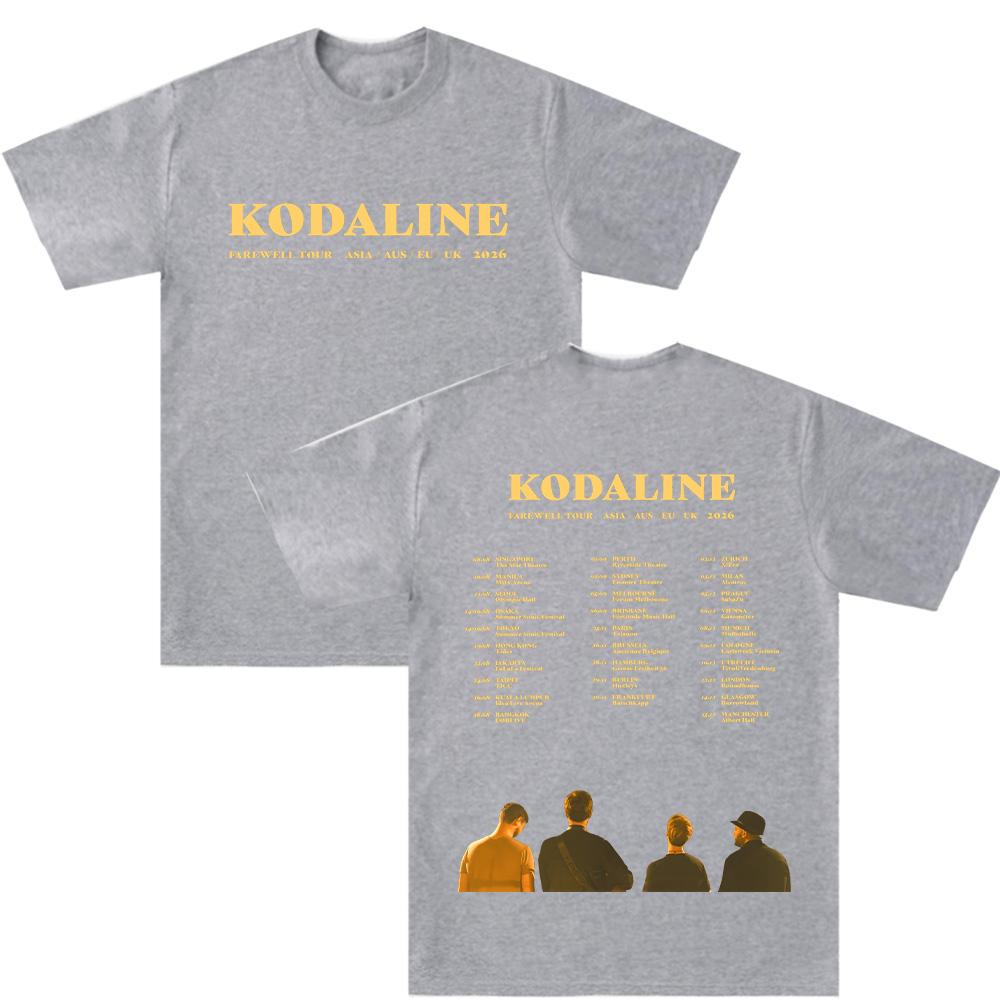

Kodaline Band Farewell Tour 2026 Tshirts Summer Fashion Pure Cotton Tees Women Unisex Comfortable Breathable Clothing Short Sleeve 4XL
