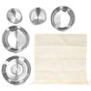 Outdoor Stainless Steel Cookware Set 5‑Piece Camping Portable Cooking Pots Tableware