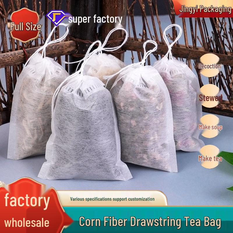 Herbal Corn Fiber PLA Degradable Tea Bags for Steeping and Filtering