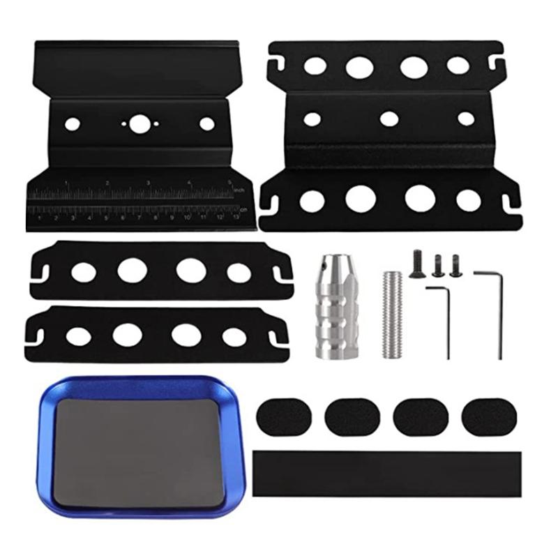 A20F-RC Car Work Stand Repair Workstation 360 Degree Rotation Lift Lowerw/Screw Tray For 1/10 1/8 TRX-4 SCX10 D90