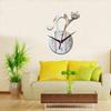 Creative Cat Wall Clocks Mirror Frameless Battery Operated Wall mounted Clocks For Home Living Room Decor