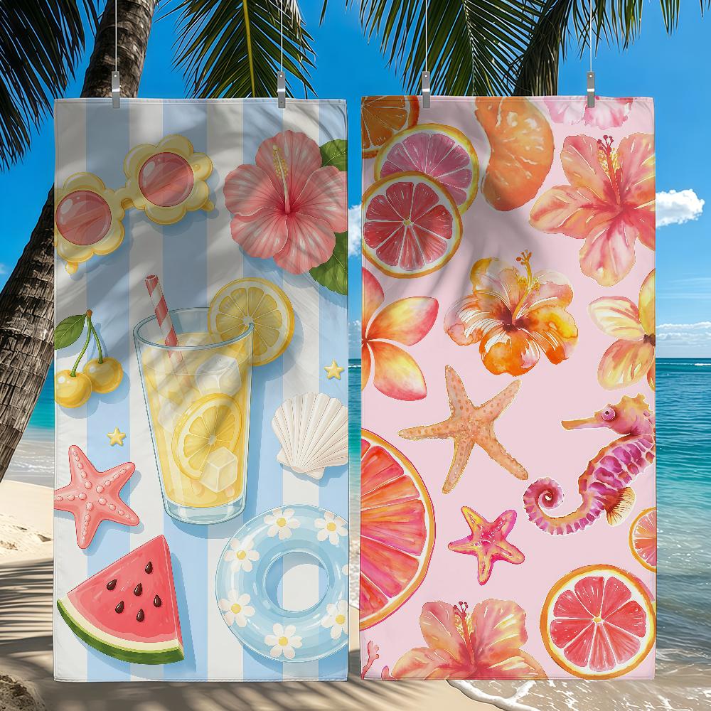 Summer Vibes Towel Quick Drying Beach Towels Are Suitable For Swimming Pools Camping Yoga And The Gym