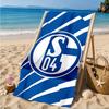 Toalha de Praia Estrela Brilhante do FC Schalke, Secagem Rápida, Fácil de Cuidar, Adequada tanto para Fitness quanto para Férias na Praia, Essencial Esportivo
