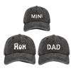 DAD MOM MINI Printed dad mama mini Love Caps Adjustable Outdoor Sunscreen Hats  For Man Women