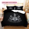 Set Copripiumino Trapuntato con Fantasia Newcastle United F.C. Decorazione per la Casa Regalo (1 * copripiumino + 2 * federe senza imbottitura)