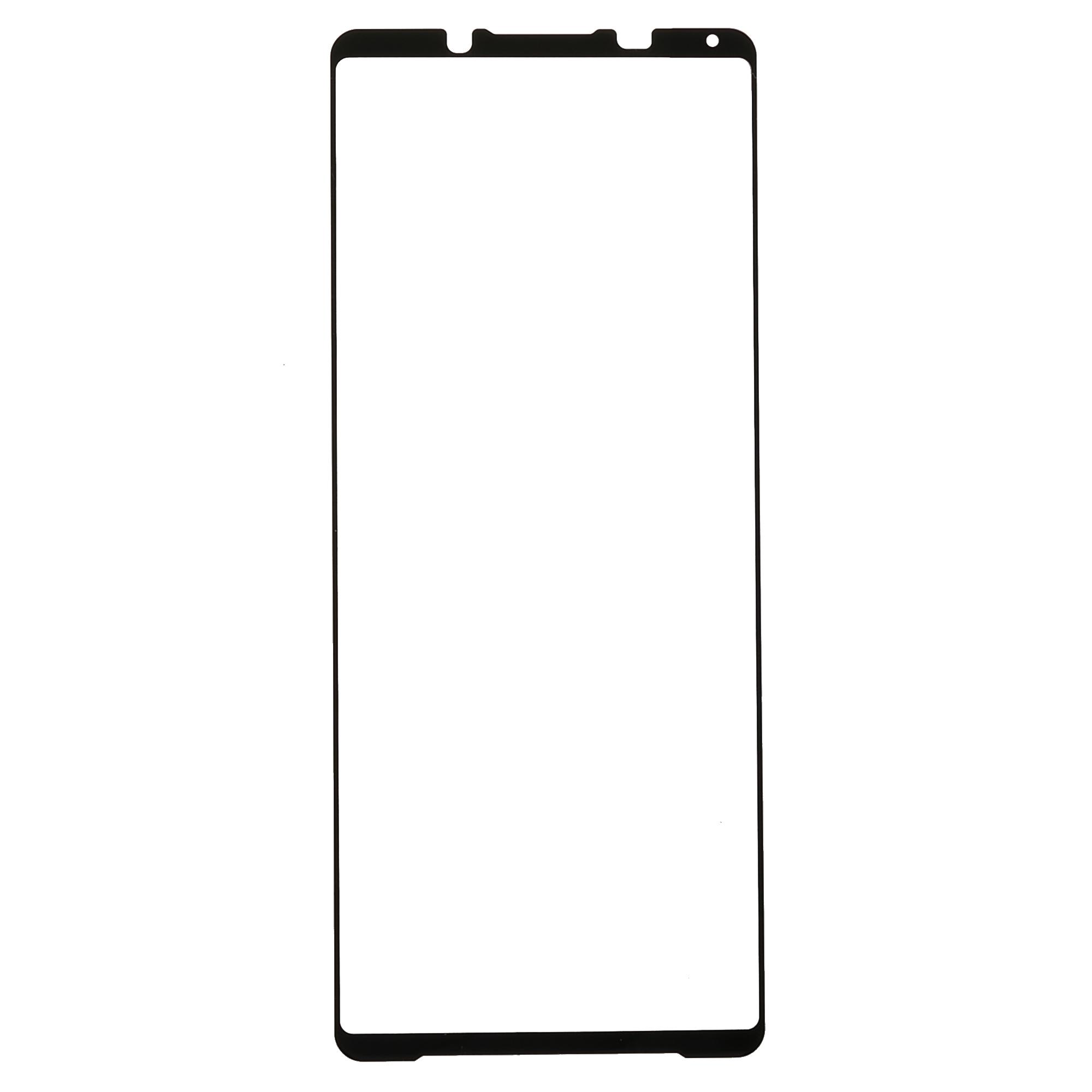 

For Sony Xperia 1 V Silk Printing Full Glue Phone Screen Protector Tempered Glass Black Edge Screen Film Type A
