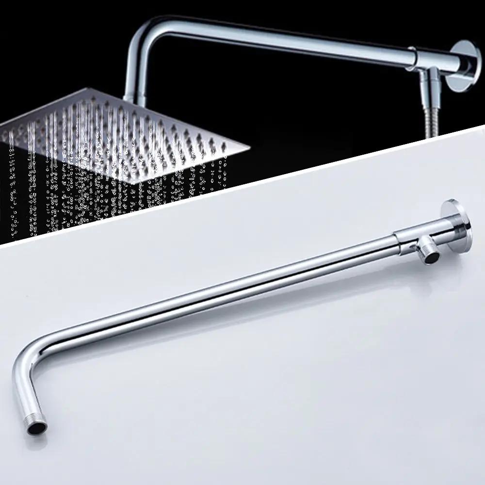 Stainless Steel with Base Home Wall Mounted Shower Head Extension Pipe Shower Extension Arm Sprinkler Head Rod