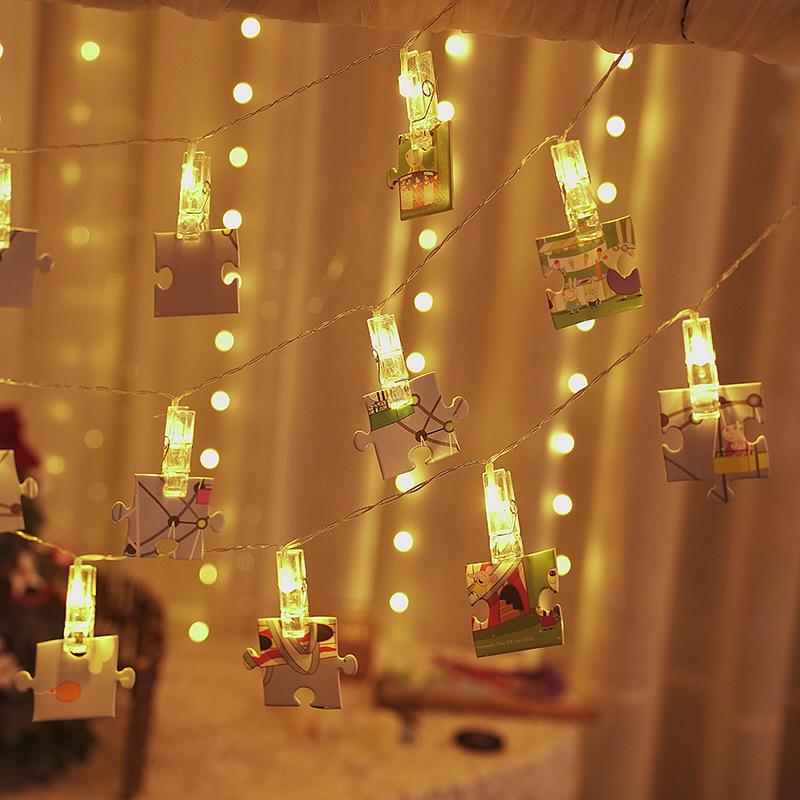 LED Photo Clip String Lights - Creative Indoor Fairy Lights for Postcards and Christmas Decor