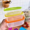 7Pcs Rectangular Food Storage Bowl Rainbow with Lids Freshing Box Food Preservation Plastic Sealed Food Container