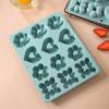 Heart & Flower Silicone 12-Cavity Cookie Mold for Baking