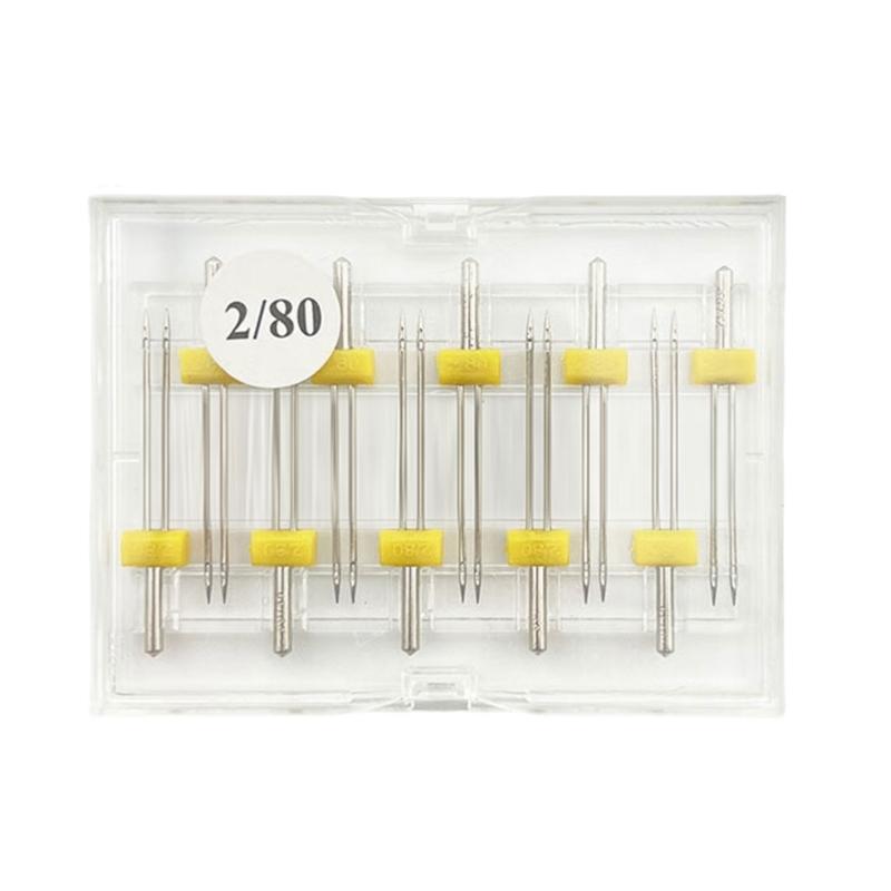 Set Of 10 Multifunctional Twin Needle Set Sewing Machine Needle Stretch Twin Needle For Professional And Beginner
