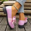Fashion White Bowknot Loafers for Women 2025 Spring Summer Lightweight Slip On Casual Shoes Woman Comfort Low Heels Single Shoes
