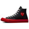 New Chuck Taylor All Star 70 Hi Comme Des Garcons Play Black Red Midsole A01793C