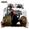 Engineering Vehicle Duvet Cover Set Polyester Bedding for Double Queen King Size Kids Boys Bedroom Decor