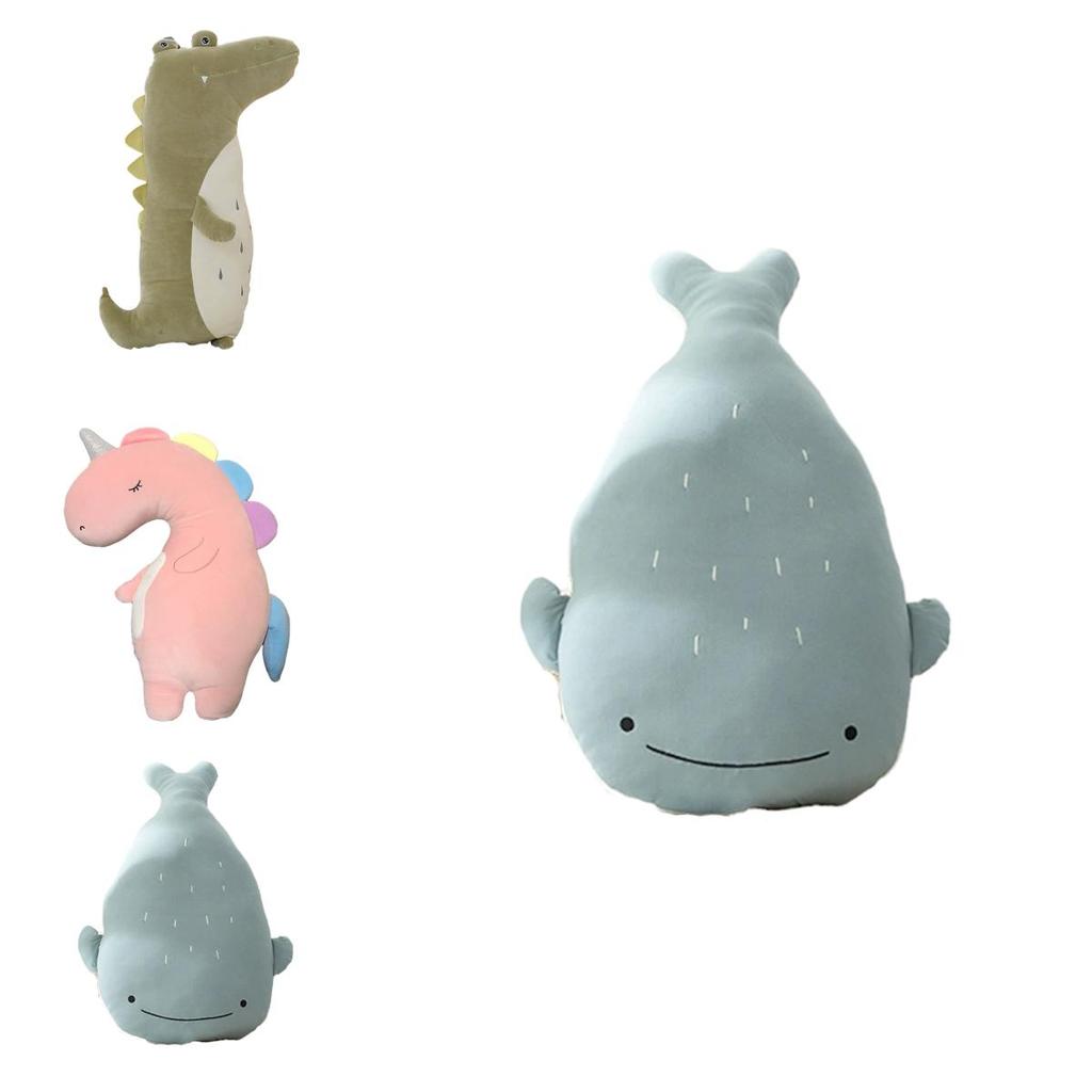 Plüschtier Nordischer Stil Super Weich Kurzplüsch Einhorn und Dinosaurier 75cm