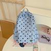 Schoolbag Korean Version of Small Fresh Polka Dot Schoolbag for Girls In Junior High School, Simple and Cute Student Backpack, High Value Fashion 