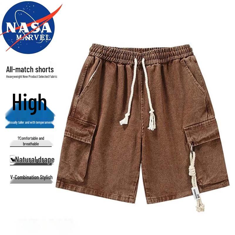 NASA MARVEL Men s Casual Denim Shorts L